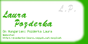 laura pozderka business card